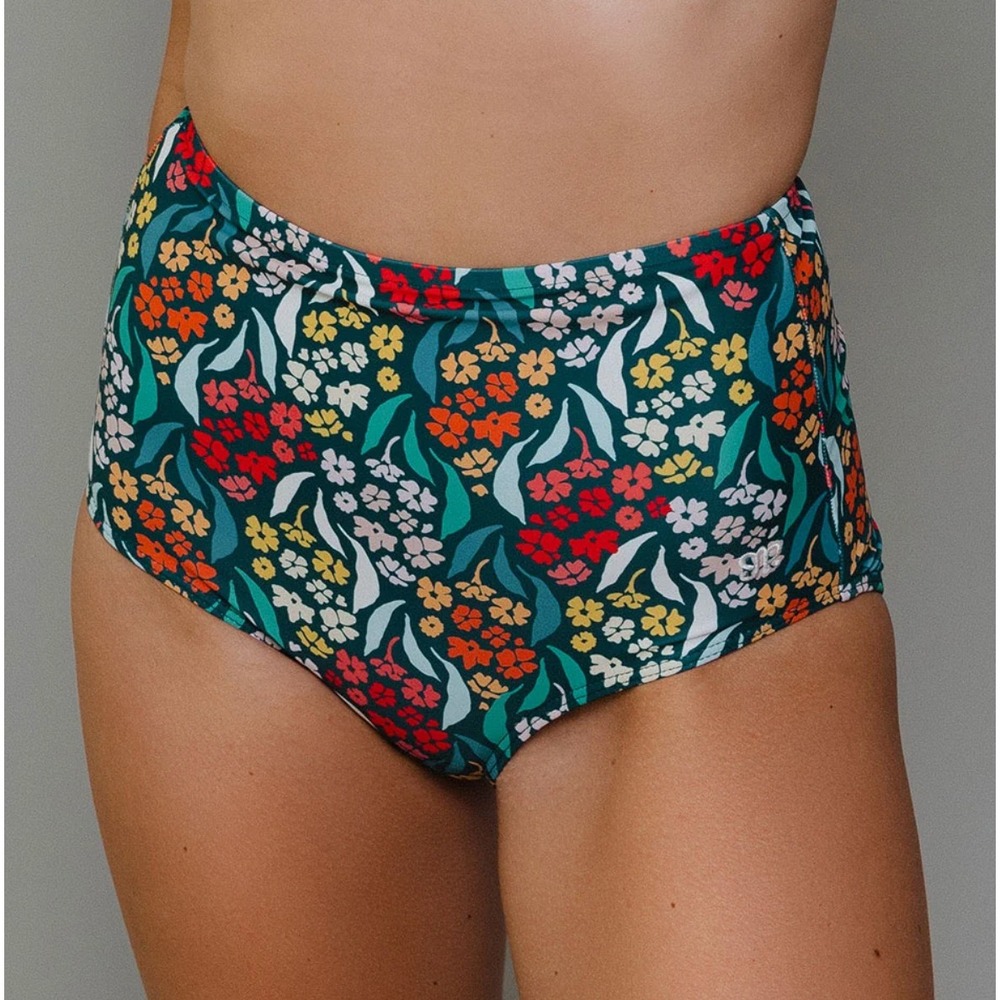 NWT Albion Floral High Waisted Swimsuit Bottoms Size XL